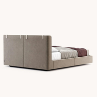 Orangefurn cubierta de cuero cabecero marco importado de madera de lujo extra King muebles de dormitorio camas