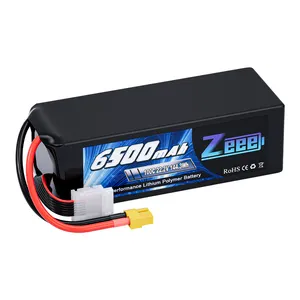 Paket baterai Lipo 6S 22.2V 6500mAh HV 22.8V 7500mAh 100C dengan baterai Drone pertanian baterai FPV XT60