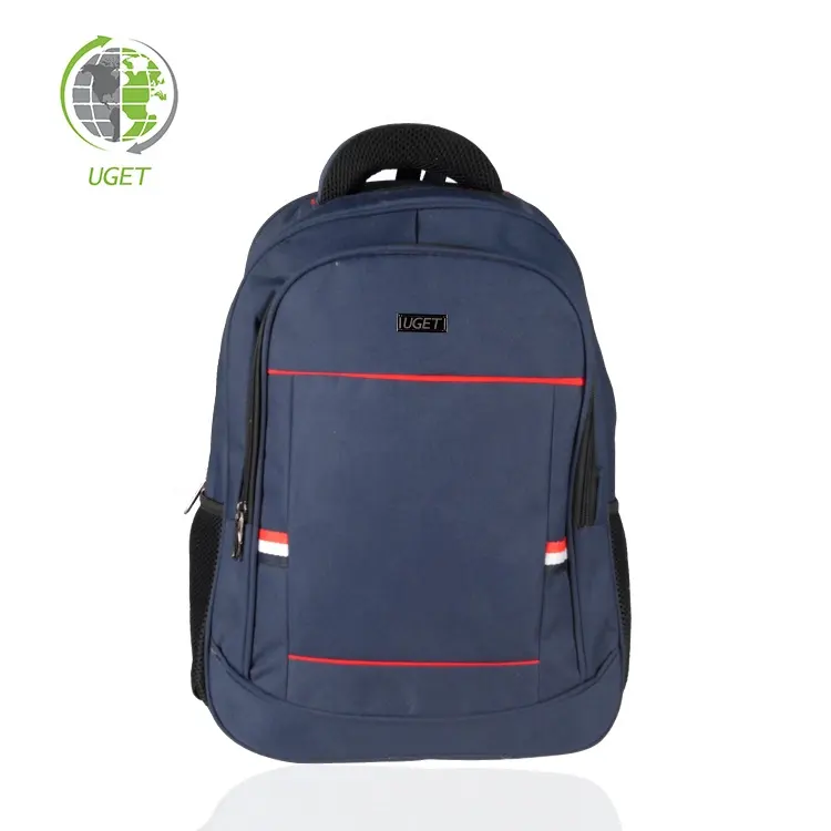 Free Sample Woman Fashion Bag Leather Men Waterproof Plain Black Backpack