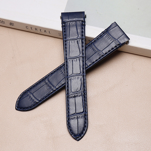 Cinturini di Lusso in <span class=keywords><strong>Pelle</strong></span> per Cartier Santos 19mm 21mm Bracciale Moda da <span class=keywords><strong>Donna</strong></span> in <span class=keywords><strong>Pelle</strong></span> di Vitello con Sgancio Rapido e Inserto in Metallo - Product Image 4