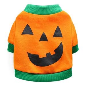 Atacado Melhor Preço Pumpkin Head <span class=keywords><strong>Pet</strong></span> Sweatershirt Print Design Verão Inverno Halloween Estilo Vestuário para cães e gatos - Product Image 3