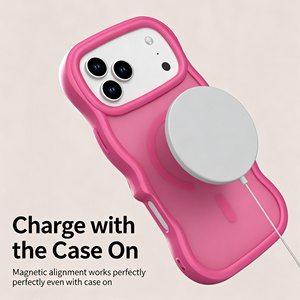 Funda Magnética para Teléfono con Diseño Ondulado, Acrílica Mate Antihuellas, para iPhone 17, 17 Air, 17 Pro Max/18 Pro/18 Pro Max - Product Image 6