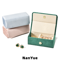 Boîte à bijoux rectangulaire en velours, petite, pour la vente en gros, mini-organisateur de luxe avec fermeture magnétique, personnalisable avec logo, pour bagues et boucles d'oreilles