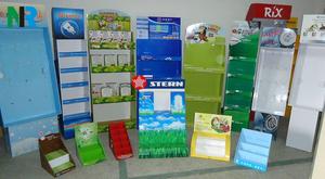 Custom Eco-Friendly Cardboard <strong>Pop</strong>-<strong>Up</strong> <strong>Display</strong> Shelf Supermarket Retail Stand with Plastic Sheets for Floor <strong>Display</strong> - Product Image 3