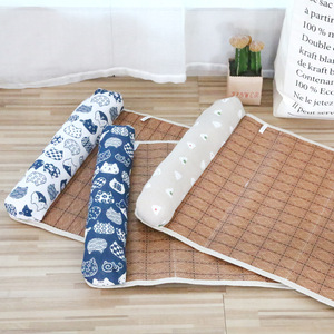 Cartoon Pattern Pet Cooling <b>Mat</b> Rectangle Fabric Summer <b>Cat</b> Bed With Backrest Pillow Set - Product Image 4