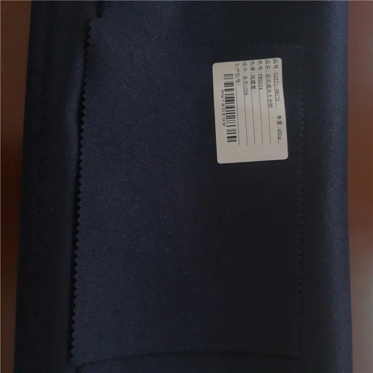 0571-PW9054-Deep navy blue, cashmere fabric for clothes and home use in stock