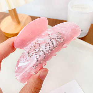 Clip per capelli con strass con logo personalizzato con scritta <span class=keywords><strong>sposa</strong></span> acetato di cristallo - Product Image 5