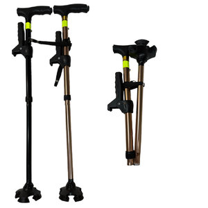 Outdoor Reflective 11-Section Trekking <b>Poles</b> With <b>Light</b> Foldable Anti-Slip Walking Stick For Hiking Elderly Adjustable - Product Image 5