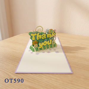 Meilleure Vente : Carte Pop-up 3D « Merci » Découpée au Laser, Artisanat Vietnamien en Papier Fait Main, Tendance Actuelle, Design Personnalisé, Cadeaux - Product Image 5
