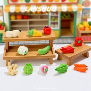 Modèle miniature de légumes en résine Lanshuo, échelle 1:12, jouet alimentaire DIY pour décorations de maison de poupée - Product Image 1