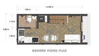 Villa moderne de luxe préfabriquée modulaire extensible à deux étages avec 2 chambres à coucher, à faible coût