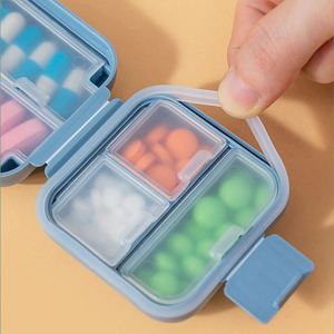 Hot Selling <b>Pill</b> Box OrganizerEco-Friendly Reusable Multi-Compartment Compact Double-Layer Medicine <b>Case</b> <b>for</b> Outings - Product Image 6