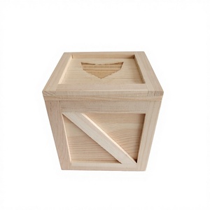 Engraved Logo Custom Pine <b>Wood</b> Rectangle <b>Crate</b> Lid Mini Shipping Gift <b>Box</b> for Craft and Candle Packaging/ - Product Image 3