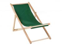 Chaise longue de plage pliable portable du fabricant, chaise de terrasse inclinable en bois avec tissu Oxford pour mobilier de jardin et bord de piscine