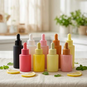 Botellas de Vidrio con Gotero en Color Pastel Macaron con Logotipo Personalizado al por Mayor, Frascos de Suero Brillantes de Color para Esencia Facial y Aceite Esencial - Product Image 5