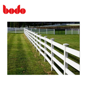 Recinzione in Vinile per Cavalli, Economica Recinzione Agricola, Palo in PVC Protetto dai Raggi UV, 3 Traverse, Bianco e Nero, Recinzione in Plastica per Esterni - Product Image 6