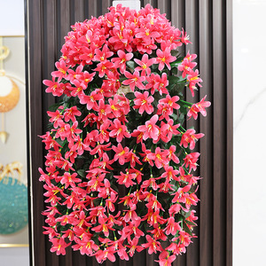 Lys artificiel Qi Qi à suspendre au mur, 30cm-100cm, rose, en soie, décoration intérieure, décoration de mariage - Product Image 3