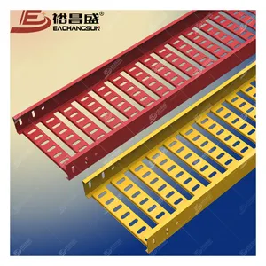 Perforated Cable Tray System Metallic Trunking Safe Open Solution Wireway Galvanized Cable Trays System For Routing Cables Wires