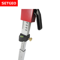 Tige laser de 2,4 m pour niveau laser rotatif, perche de nivellement télescopique réglable en aluminium avec une précision de 0,1 %