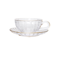 Ensemble de tasses à café/latte/thé en verre à motif glacier, grande capacité, réutilisables, design moderne et minimaliste