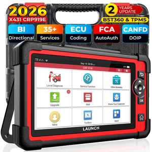 Launch CRP919E Car Diagnostic Scanner Red LCD OBD2 Full System Universal <b>Vehicle</b> <b>Tool</b> - Product Image 1