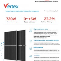 Module photovoltaïque bifacial de type N Trina Solar TSM-NEG21C.20 700W720W