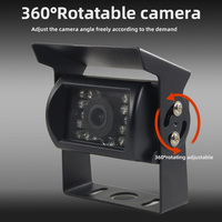 Cámara de Visión Trasera Universal Deyongwang de 12-24V con Visión Nocturna HD 720P de 7.0 Pulgadas y Detección de Líneas de Estacionamiento para Puntos Ciegos del Automóvil