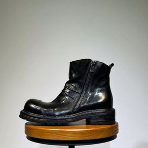 Bottes en cuir pour homme Mapi, style Chelsea mi-mollet, design antidérapant, doublure en fourrure, toutes saisons - Product Image 1