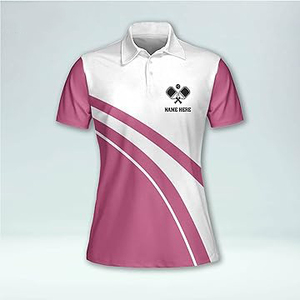 Camiseta de Pickleball Personalizada para Mujer, Ropa Deportiva Estampada por Sublimación, Camiseta de Polo Divertida para Pickleball, Camiseta de Pickleball de Poliéster - Product Image 4