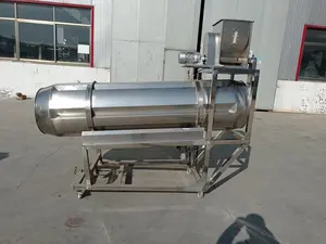 Single And Double Drum Seasoning Machine High Efficiency Automatic Food Processing Drum