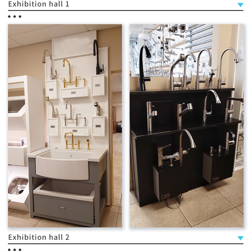 Factory Retail Custom Showroom Floor Standing Tap Stand Sanitary Basin Bathroom Ware Sink Display Stand Faucet Display Rack