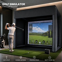 Écran de simulateur de golf gonflable en gros, enclos d'entraînement de golf portable pour intérieur avec cadre durable