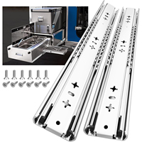 Glissières de tiroir industrielles en acier laminé à froid robustes de 76 mm, rail de glissière linéaire pour système d'armoires de rangement commerciales, chambre et extérieur