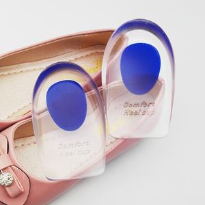 Vente en gros 1 paire de semelles intérieures en gel de silicone pour hommes et femmes, traitement de la douleur des épine calcanéenne, coussinets de massage absorbant les chocs pour les pieds, soin spa - Product Image 5