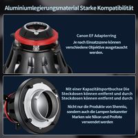 Snoot conique OT1 Pro II, snoot optique conique, snoots coniques, condenseur optique avec objectif 85 mm, effets artistiques pour GODOX Bowens