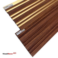 VIWELL Decor E04 117MM PS Panneau mural 3D Panneau mural décoratif d'intérieur Matériau plastique avec 100 types d'options de surface de couleur