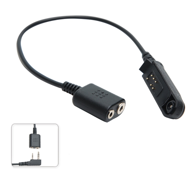 Adapter Cable Baofeng UV-9R Plus UV-XR Waterproof to 2 Pin Suitable for UV-5R UV-82 UV-S9 Walkie Talkie Headset Speaker Mic