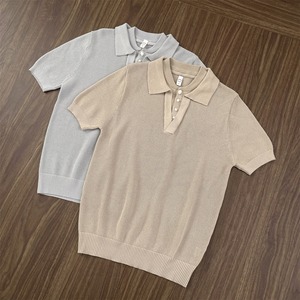 เสื้อโปโลแขนสั้นผู้ชาย สีเทา สีกากี MLXL2XL3XL เสื้อผ้าลำลองสำหรับเยาวชน - Product Image 1