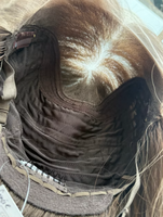Cheveux humains vierges européens alignés sur les cuticules, avec dessus en dentelle HD invisible # 4/ # Perruque complète en dentelle balayage 27 pour femmes souffrant de perte de cheveux