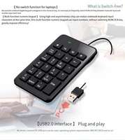 Keypad Numerik Mini Mekanik Portabel 23-Tombol USB-C Berkabel untuk Akuntansi Keuangan, Notebook, Tablet, dan Ponsel