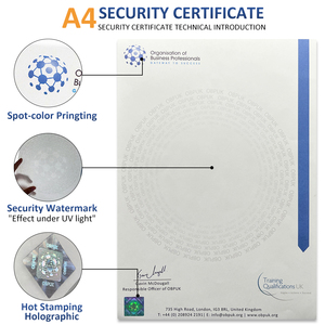 Yiko Tùy Chỉnh In An Ninh Giấy Tiêu đề Giấy Tạo Số Bằng Tốt Nghiệp Giấy A4 Kích Thước Kinh Doanh Giấy Chứng Nhận Giấy Tiêu đề Giấy In - Product Image 2