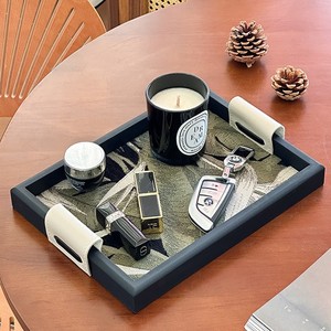 Bandeja de tela moderna hecha a mano con diseño original <span class=keywords><strong>antiguo</strong></span> compartimento único para la entrada de la sala de estar del hogar o uso medio - Product Image 3