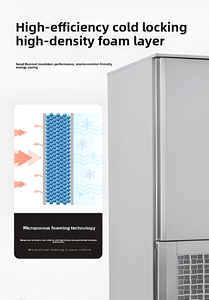 Refrigerador Industrial para Restaurantes, Refrigerador Vertical de Doble Puerta, Dos Congeladores, Refrigerador de Doble Puerta, Frigo - Product Image 6