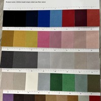 Kulit Suede 14mm Serat Sapi Satu Sisi Berlapis Flock-Coated Kain Mikrofiber Imitasi Aksesoris Sepatu Kulit PU