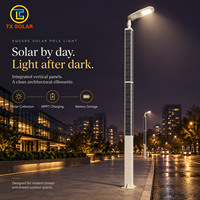 Fabricant de lampadaires solaires carrés, lampadaires solaires extérieurs personnalisés avec batterie longue durée
