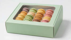 Caja de Embalaje Personalizada para Macarons, Caja de Regalo de Lujo para Postres en Tonos Pastel, para Panaderías y Confiterías, con Ventana Transparente - Product Image 3