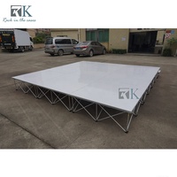 Plateforme de scène blanche brillante, pliable, pour mariage, décoration de scène, présentoirs