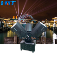 Projecteur led professionnel à trois têtes de lumière, équipement rotatif, chasse, ciel, projecteur d'éclairage, équipement d'extérieur, 7kw