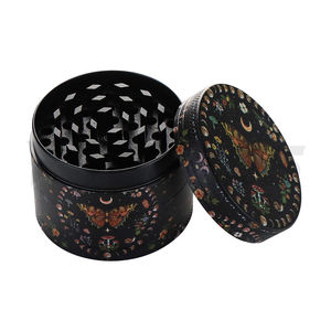 Runde Mini-Metall-Tabak-Gewürz-Kräutermühle Maßanfertigung für 60mm 50mm 53mm 63mm 75mm Personalisierte Kräutermühlen - Product Image 1