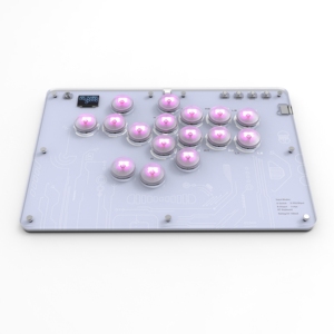 TOPWOLF Leverless All-Button Arcade Stick 16Keys <b>Controller</b> for Fighting Games Compatible with PC/Switch/Steam/Sony Consoles - Product Image 2
